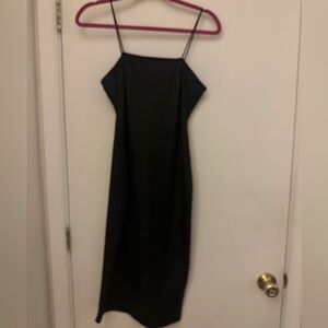 Faux leather bodycon dress